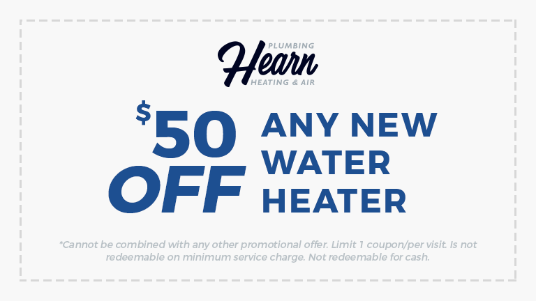 $50 of any new water heater